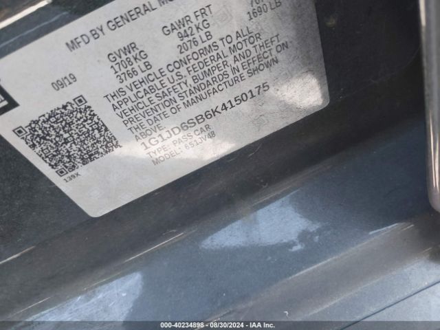 Photo 8 VIN: 1G1JD6SB6K4150175 - CHEVROLET SONIC 