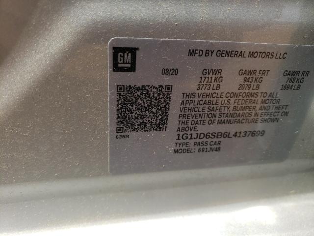 Photo 9 VIN: 1G1JD6SB6L4137699 - CHEVROLET SONIC LT 