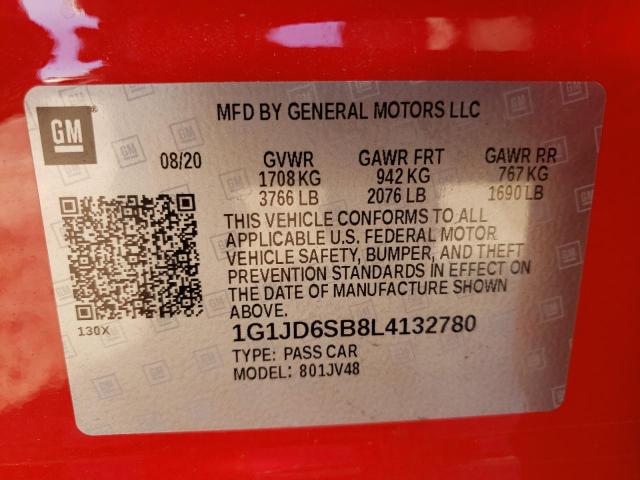 Photo 9 VIN: 1G1JD6SB8L4132780 - CHEVROLET SONIC LT 