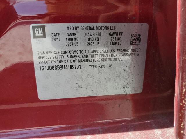 Photo 11 VIN: 1G1JD6SB9H4109791 - CHEVROLET SONIC LT 