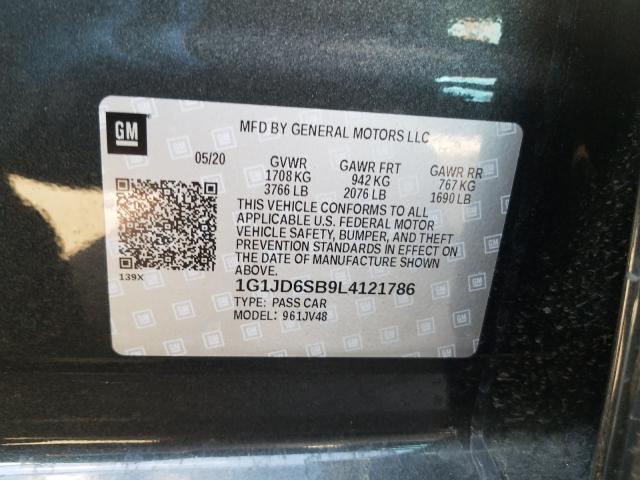 Photo 9 VIN: 1G1JD6SB9L4121786 - CHEVROLET SONIC LT 