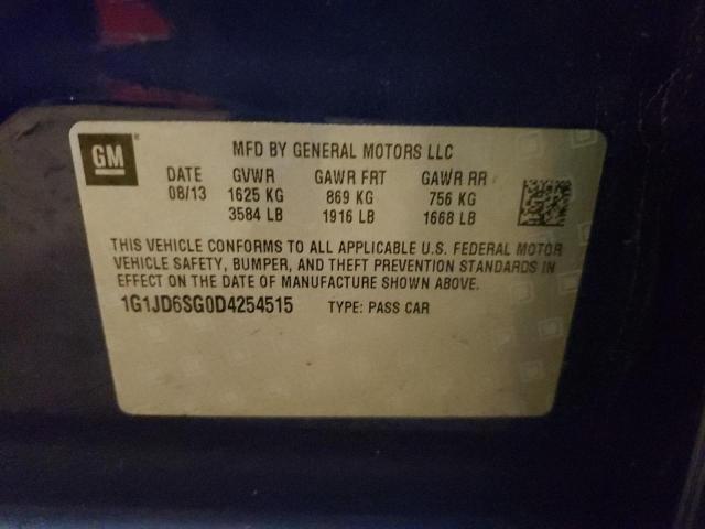 Photo 9 VIN: 1G1JD6SG0D4254515 - CHEVROLET SONIC LT 