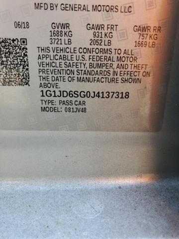 Photo 11 VIN: 1G1JD6SG0J4137318 - CHEVROLET SONIC LT 