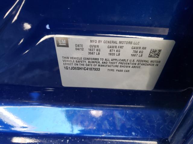 Photo 9 VIN: 1G1JD6SH1C4187933 - CHEVROLET SONIC 