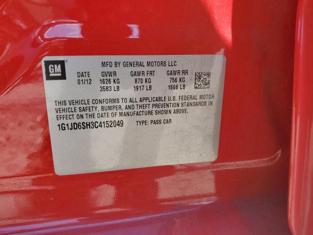 Photo 9 VIN: 1G1JD6SH3C4152049 - CHEVROLET SONIC LT 