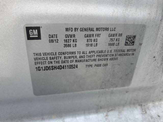 Photo 12 VIN: 1G1JD6SH4D4110524 - CHEVROLET SONIC LT 