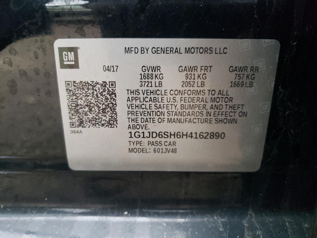 Photo 11 VIN: 1G1JD6SH6H4162890 - CHEVROLET SONIC 