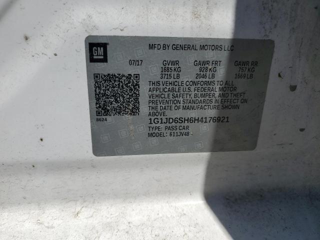 Photo 11 VIN: 1G1JD6SH6H4176921 - CHEVROLET SONIC LT 