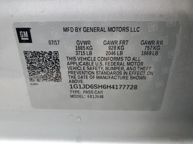 Photo 11 VIN: 1G1JD6SH6H4177728 - CHEVROLET SONIC 