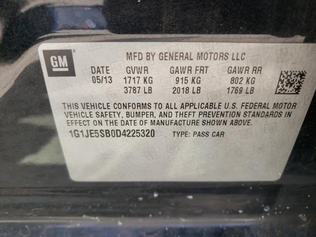 Photo 9 VIN: 1G1JE5SB0D4225320 - CHEVROLET SONIC LTZ 