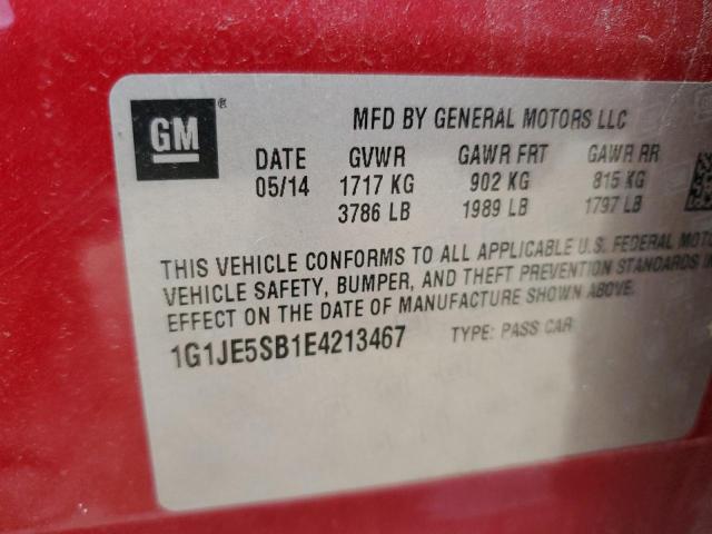 Photo 11 VIN: 1G1JE5SB1E4213467 - CHEVROLET SONIC LTZ 