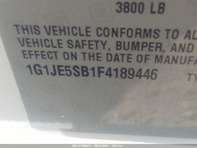 Photo 8 VIN: 1G1JE5SB1F4189446 - CHEVROLET SONIC 