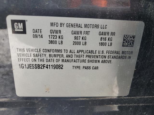 Photo 11 VIN: 1G1JE5SB2F4119082 - CHEVROLET SONIC LTZ 