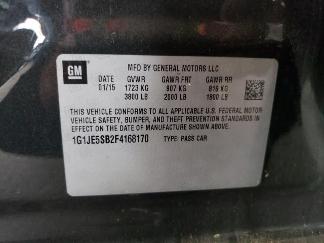 Photo 9 VIN: 1G1JE5SB2F4168170 - CHEVROLET SONIC 