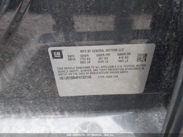 Photo 8 VIN: 1G1JE5SB4F4122145 - CHEVROLET SONIC 