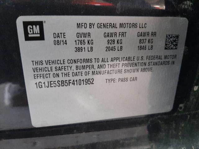 Photo 9 VIN: 1G1JE5SB5F4101952 - CHEVROLET SONIC LTZ 