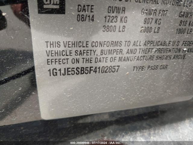 Photo 8 VIN: 1G1JE5SB5F4102857 - CHEVROLET SONIC 