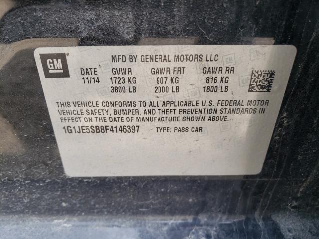 Photo 9 VIN: 1G1JE5SB8F4146397 - CHEVROLET SONIC LTZ 