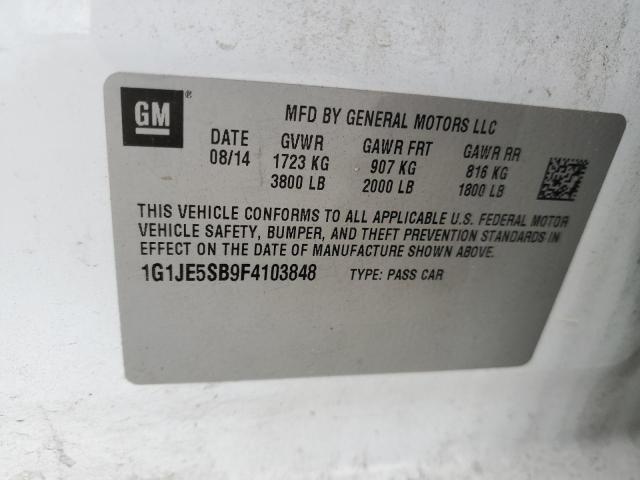 Photo 11 VIN: 1G1JE5SB9F4103848 - CHEVROLET SONIC LTZ 