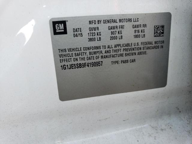 Photo 11 VIN: 1G1JE5SB9F4190957 - CHEVROLET SONIC LTZ 