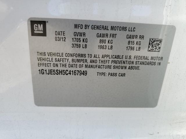 Photo 11 VIN: 1G1JE5SH5C4167949 - CHEVROLET SONIC LTZ 