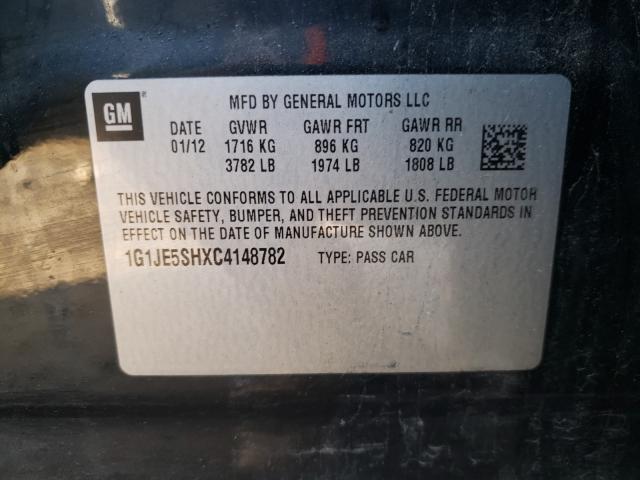 Photo 9 VIN: 1G1JE5SHXC4148782 - CHEVROLET SONIC LTZ 