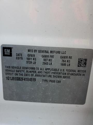 Photo 9 VIN: 1G1JE6SB2F4184519 - CHEVROLET SONIC LTZ 