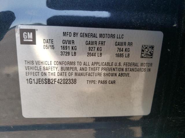 Photo 11 VIN: 1G1JE6SB2F4202338 - CHEVROLET SONIC 