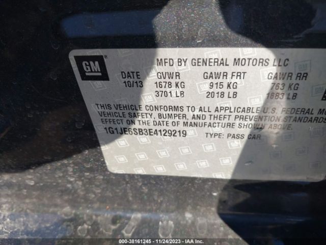 Photo 8 VIN: 1G1JE6SB3E4129219 - CHEVROLET SONIC 