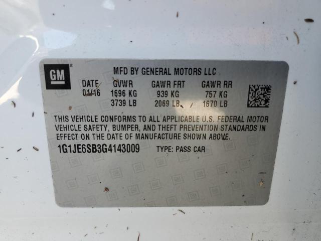 Photo 9 VIN: 1G1JE6SB3G4143009 - CHEVROLET SONIC LTZ 