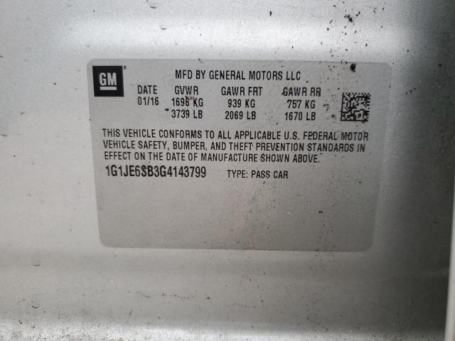 Photo 11 VIN: 1G1JE6SB3G4143799 - CHEVROLET SONIC LTZ 