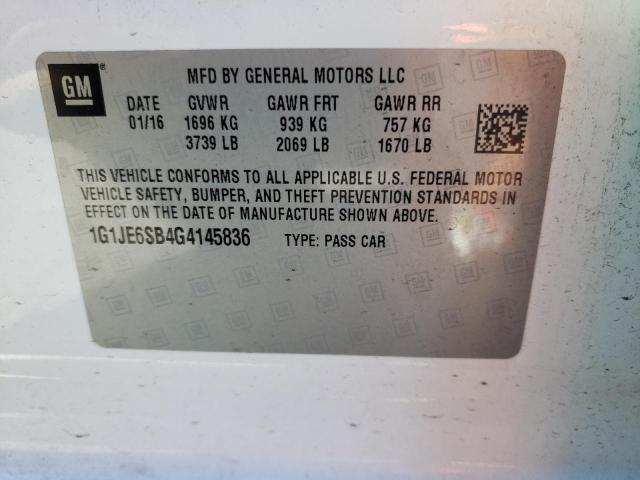 Photo 11 VIN: 1G1JE6SB4G4145836 - CHEVROLET SONIC 