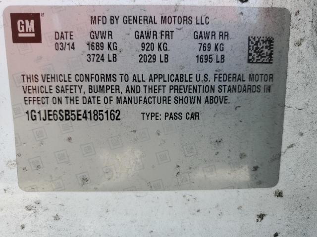 Photo 11 VIN: 1G1JE6SB5E4185162 - CHEVROLET SONIC LTZ 