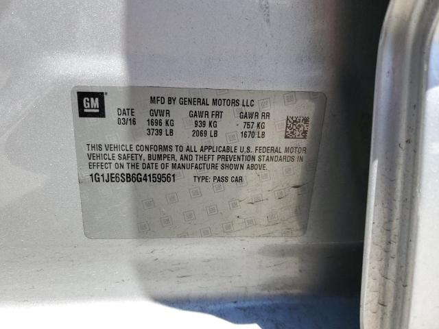 Photo 12 VIN: 1G1JE6SB6G4159561 - CHEVROLET SONIC LTZ 