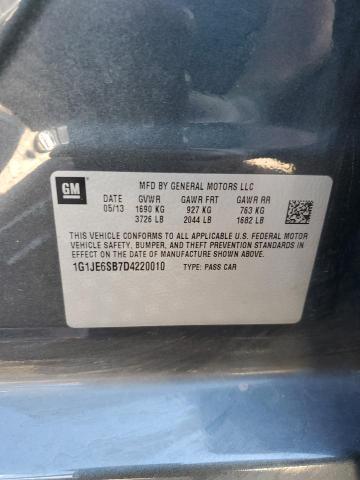 Photo 11 VIN: 1G1JE6SB7D4220010 - CHEVROLET SONIC LTZ 