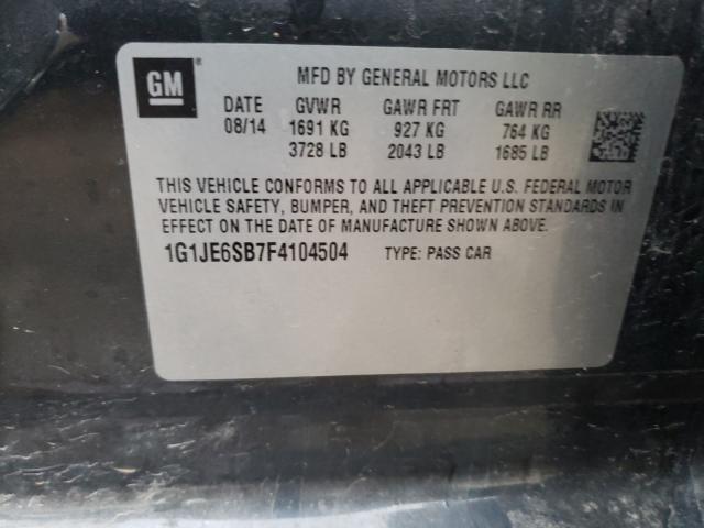 Photo 9 VIN: 1G1JE6SB7F4104504 - CHEVROLET SONIC LTZ 