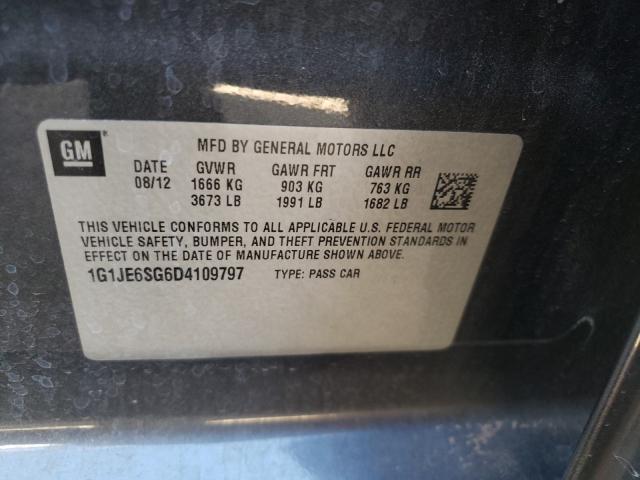 Photo 9 VIN: 1G1JE6SG6D4109797 - CHEVROLET SONIC LTZ 