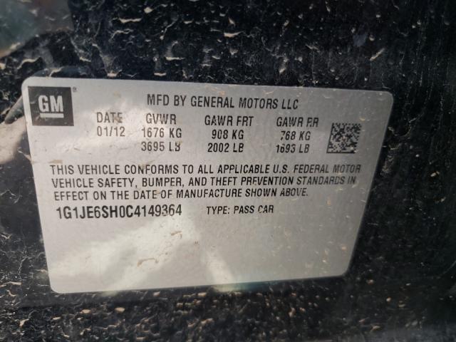 Photo 9 VIN: 1G1JE6SH0C4149364 - CHEVROLET SONIC LTZ 