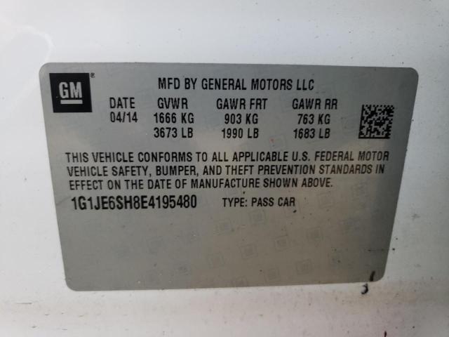 Photo 9 VIN: 1G1JE6SH8E4195480 - CHEVROLET SONIC LTZ 