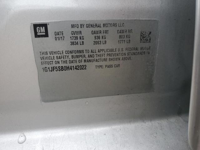 Photo 12 VIN: 1G1JF5SB0H4142022 - CHEVROLET SONIC PREM 