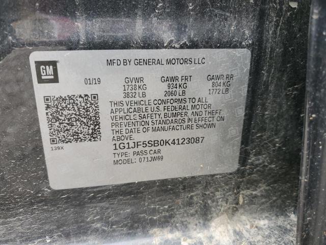 Photo 11 VIN: 1G1JF5SB0K4123087 - CHEVROLET SONIC PREM 