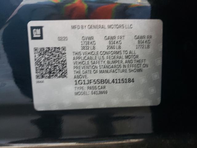 Photo 9 VIN: 1G1JF5SB0L4115184 - CHEVROLET SONIC PREM 