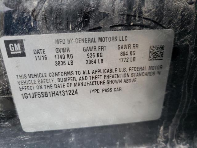 Photo 9 VIN: 1G1JF5SB1H4131224 - CHEVROLET SONIC PREM 