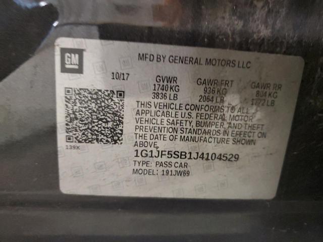 Photo 11 VIN: 1G1JF5SB1J4104529 - CHEVROLET SONIC PREM 