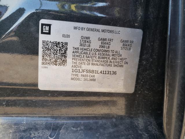 Photo 9 VIN: 1G1JF5SB1L4113136 - CHEVROLET SONIC PREM 