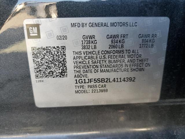 Photo 11 VIN: 1G1JF5SB2L4114392 - CHEVROLET SONIC PREM 