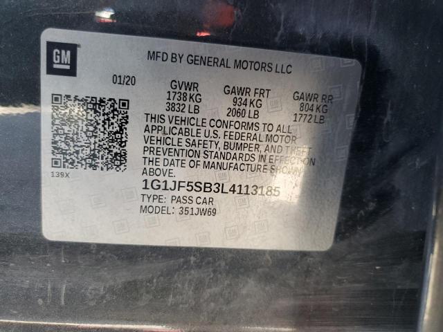 Photo 11 VIN: 1G1JF5SB3L4113185 - CHEVROLET SONIC PREM 