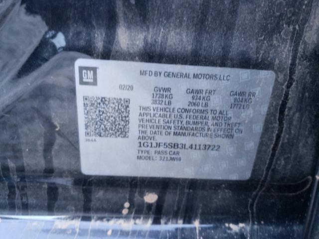 Photo 9 VIN: 1G1JF5SB3L4113722 - CHEVROLET SONIC PREM 