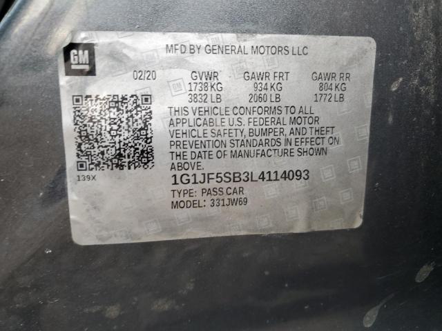 Photo 11 VIN: 1G1JF5SB3L4114093 - CHEVROLET SONIC 