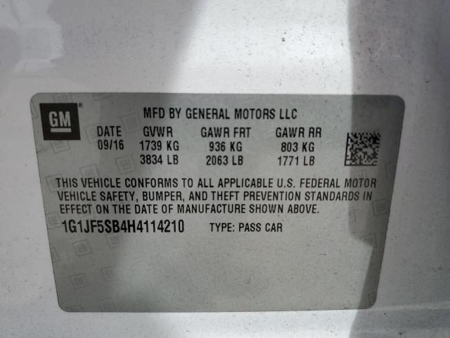 Photo 9 VIN: 1G1JF5SB4H4114210 - CHEVROLET SONIC PREM 